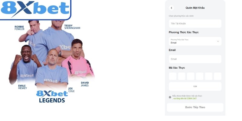Cách lấy lại mật khẩu 8xbet cần đưa đúng thông tin