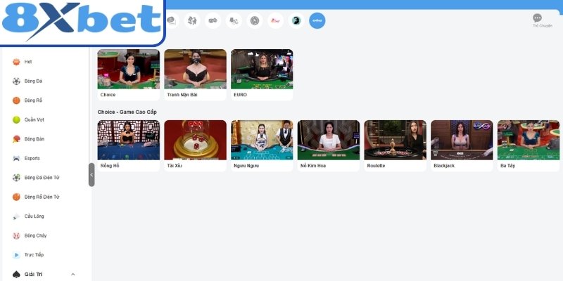 Những Tựa Game Casino 8xbet Không Thể Bỏ Qua