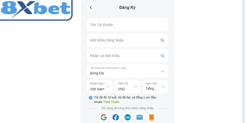 Cập nhật 4 bước tạo tài khoản  mới tại sân chơi